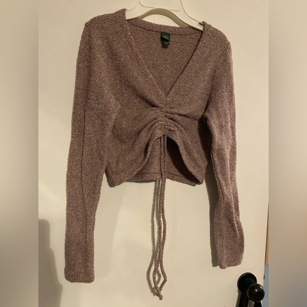 Fuzzy Long Sleeve Top, Large
